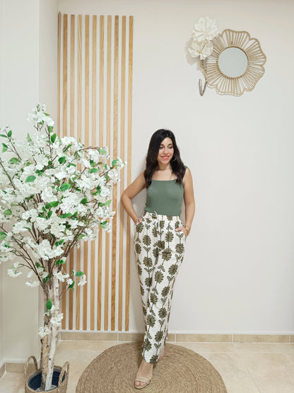 Pantalón Tanis verde caqui