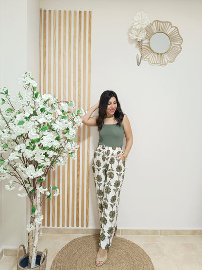 Pantalón Tanis verde caqui