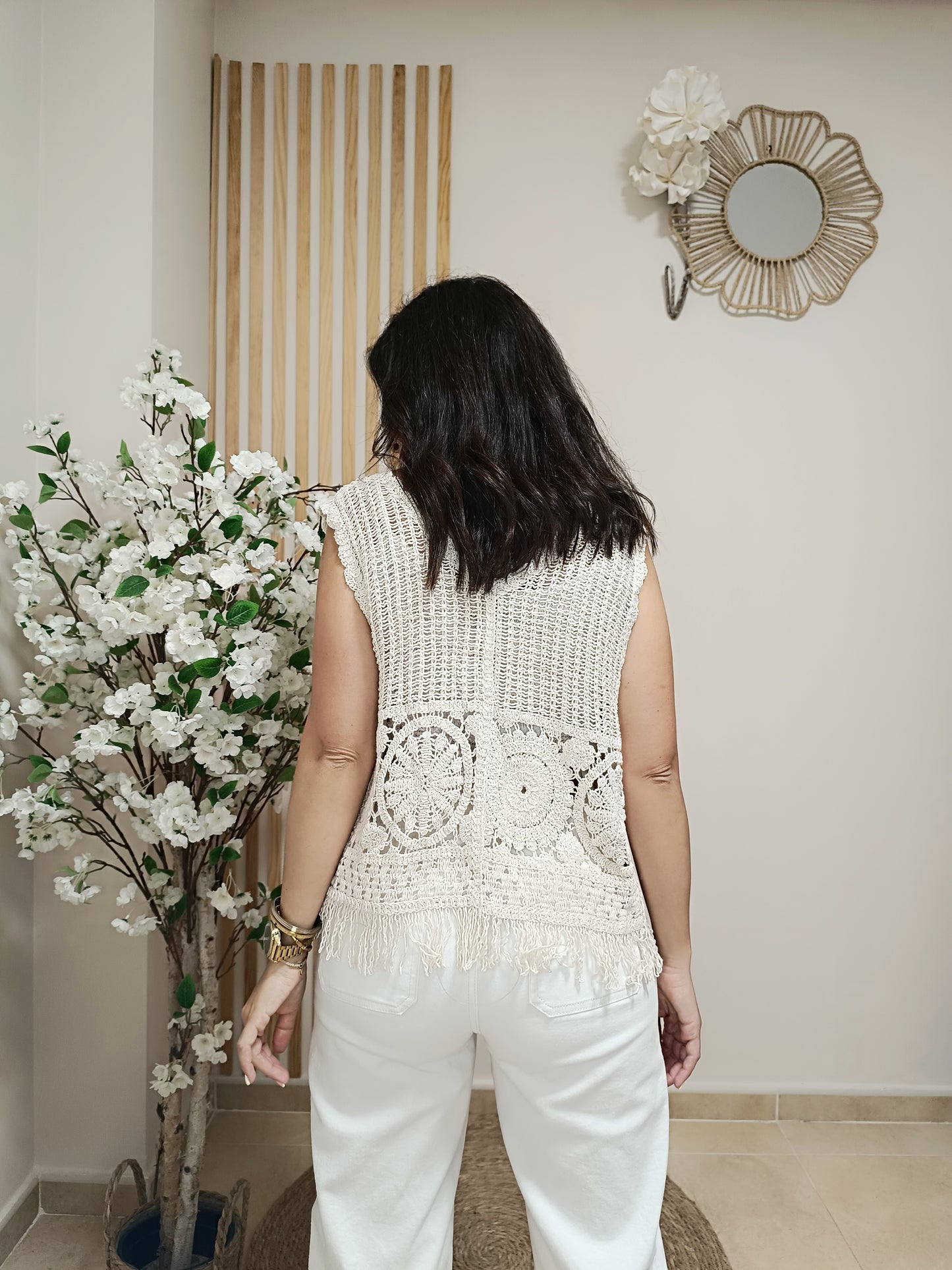 Chaleco Menorca beige