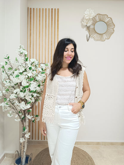 Chaleco Menorca beige