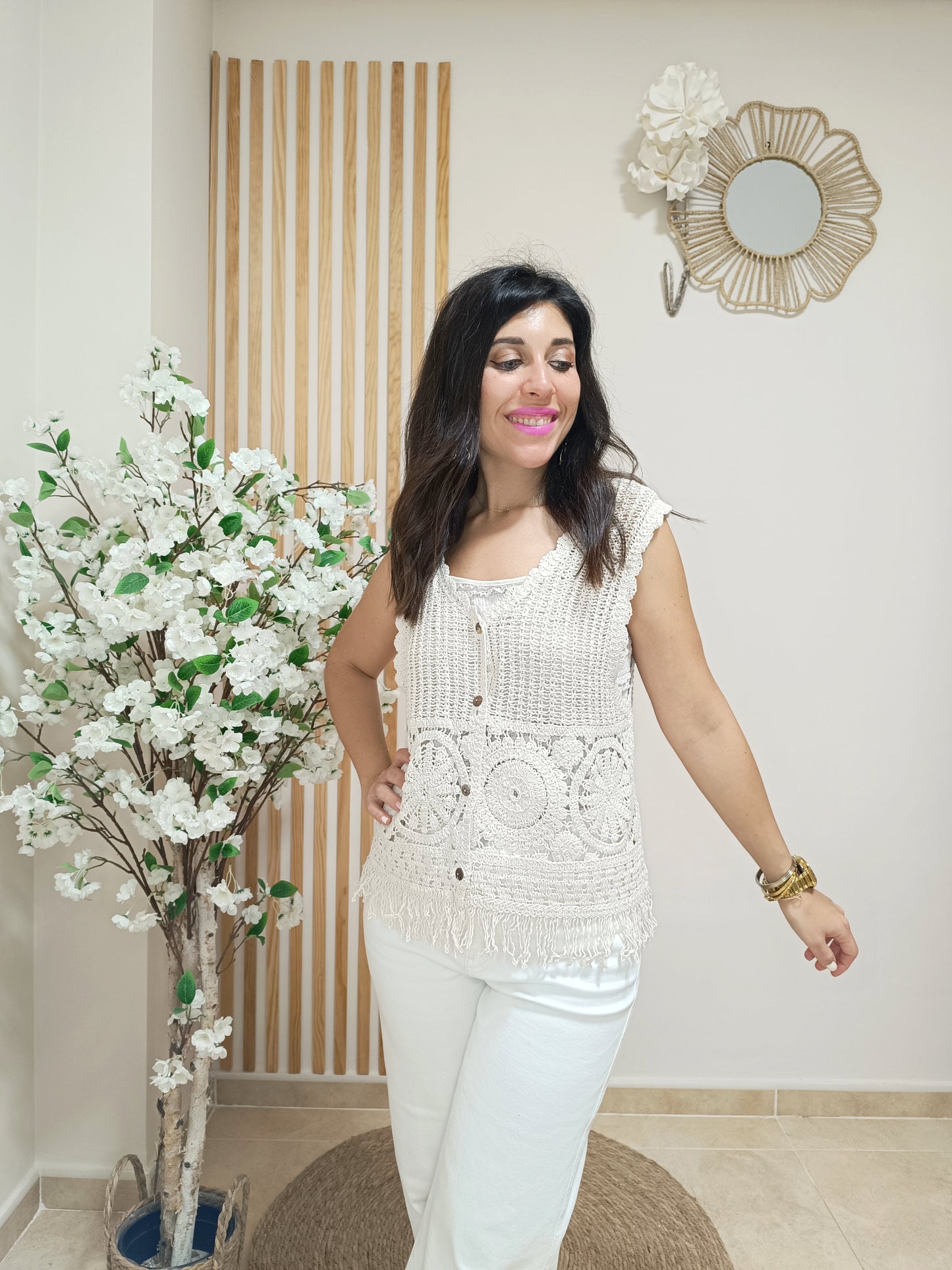 Chaleco Menorca beige