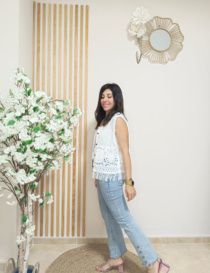 Chaleco Menorca blanco