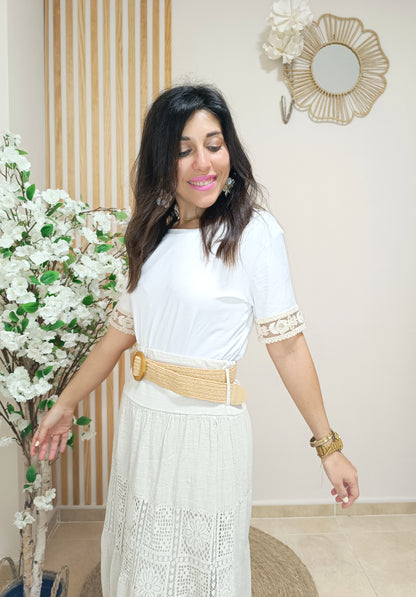Falda Ibiza beige