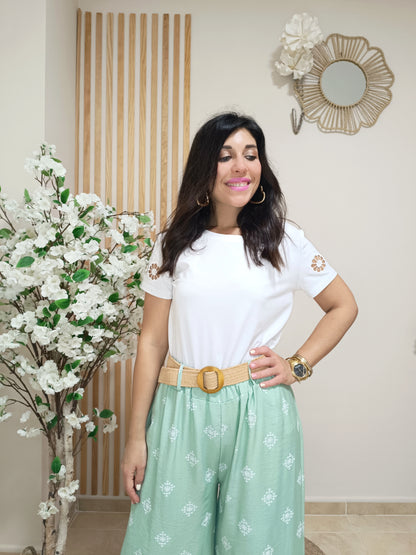 Pantalón Carlota verde mint