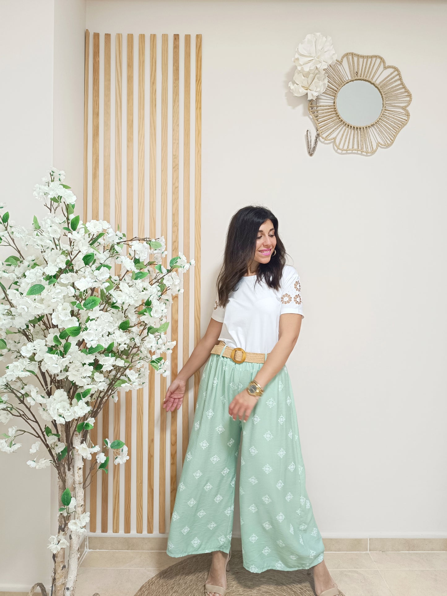 Pantalón Carlota verde mint