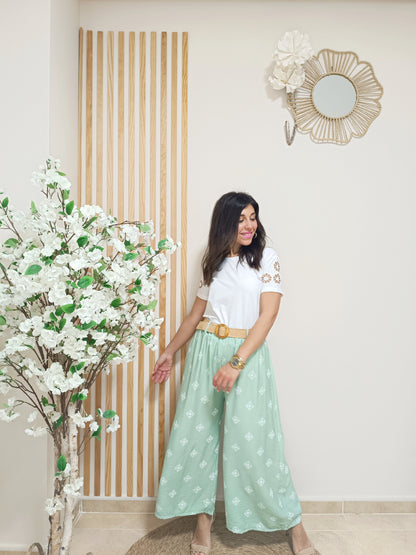 Pantalón Carlota verde mint
