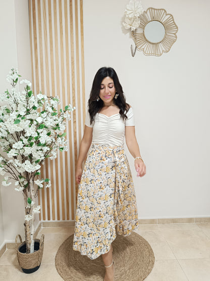 Falda Loreto beige