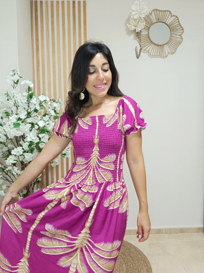 Vestido Mil Palmeras buganvilla