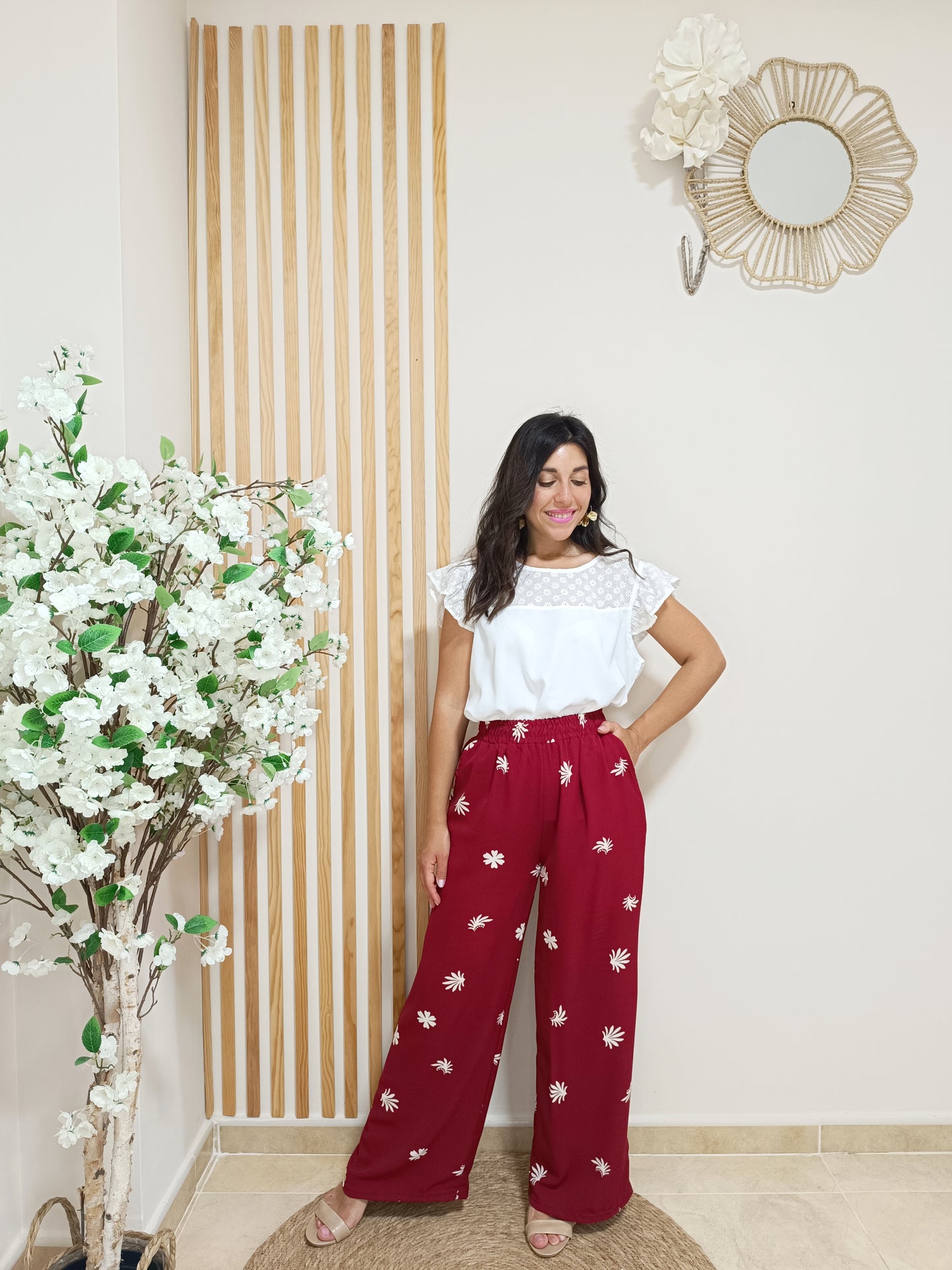 Pantalón Dalia granate