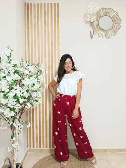 Pantalón Dalia granate