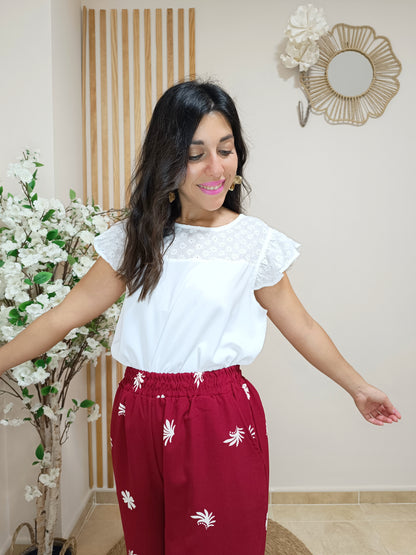 Pantalón Dalia granate