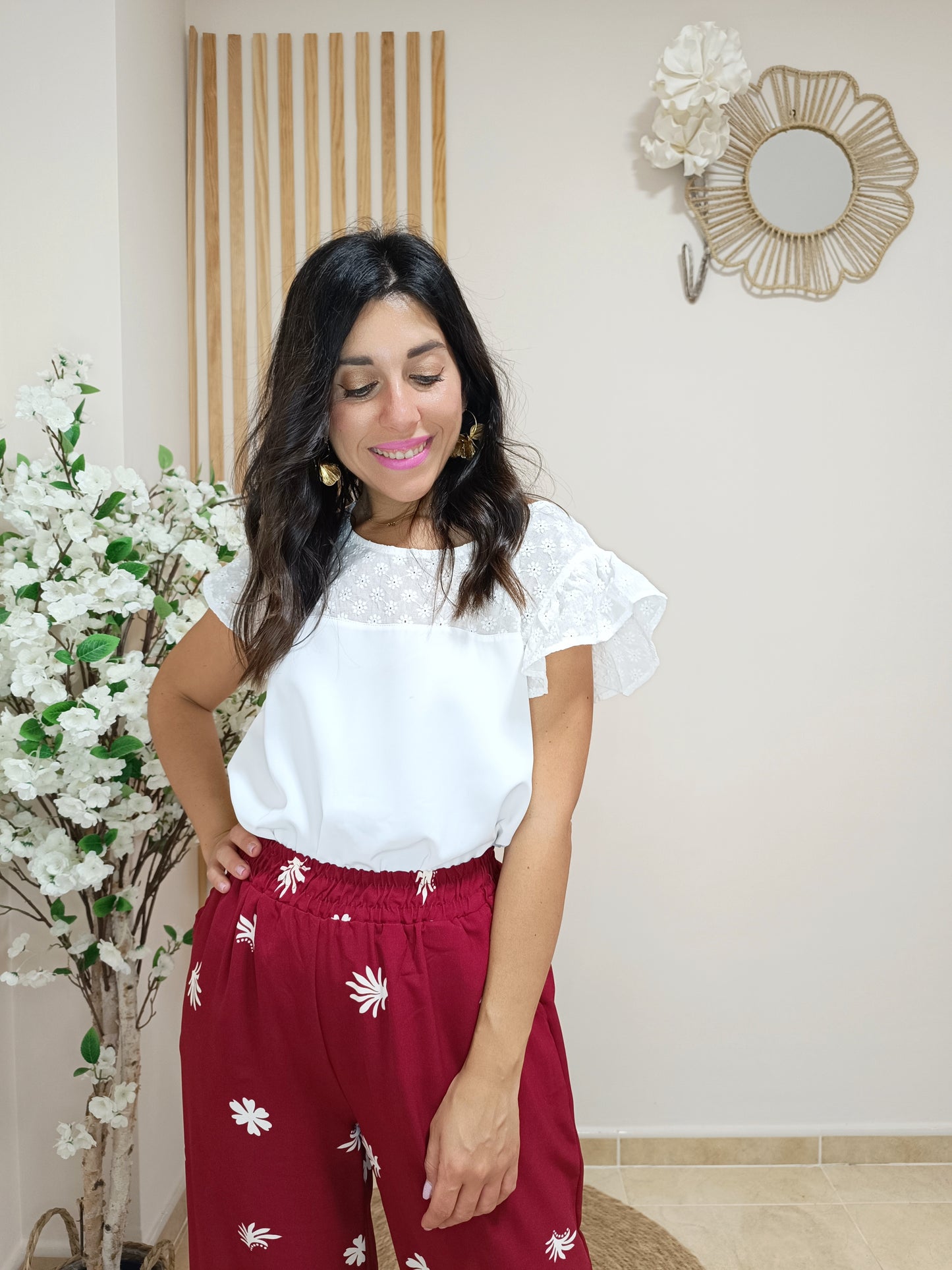Pantalón Dalia granate