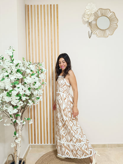 Vestido Creta cámel