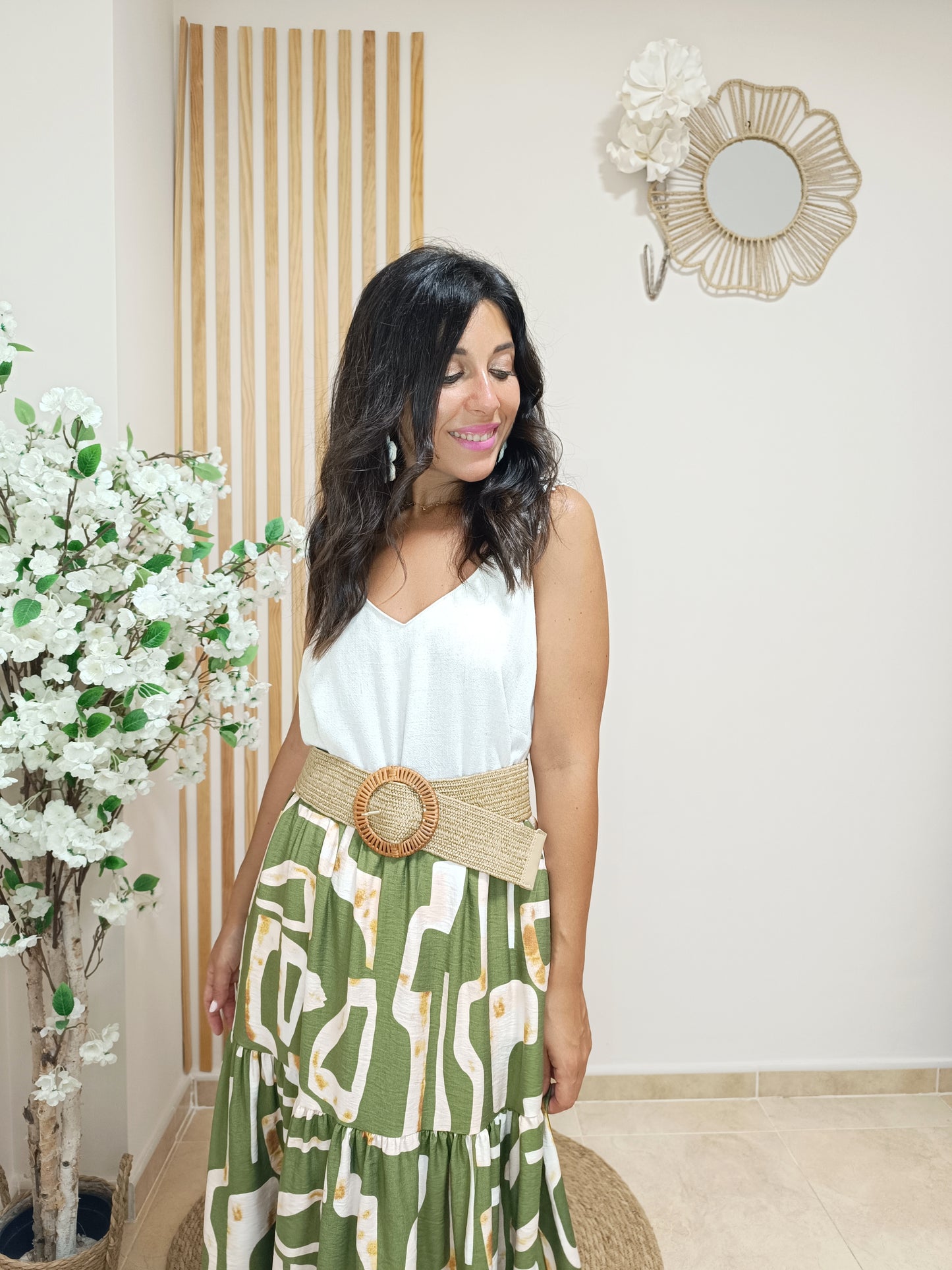 Falda Atenea verde kaki