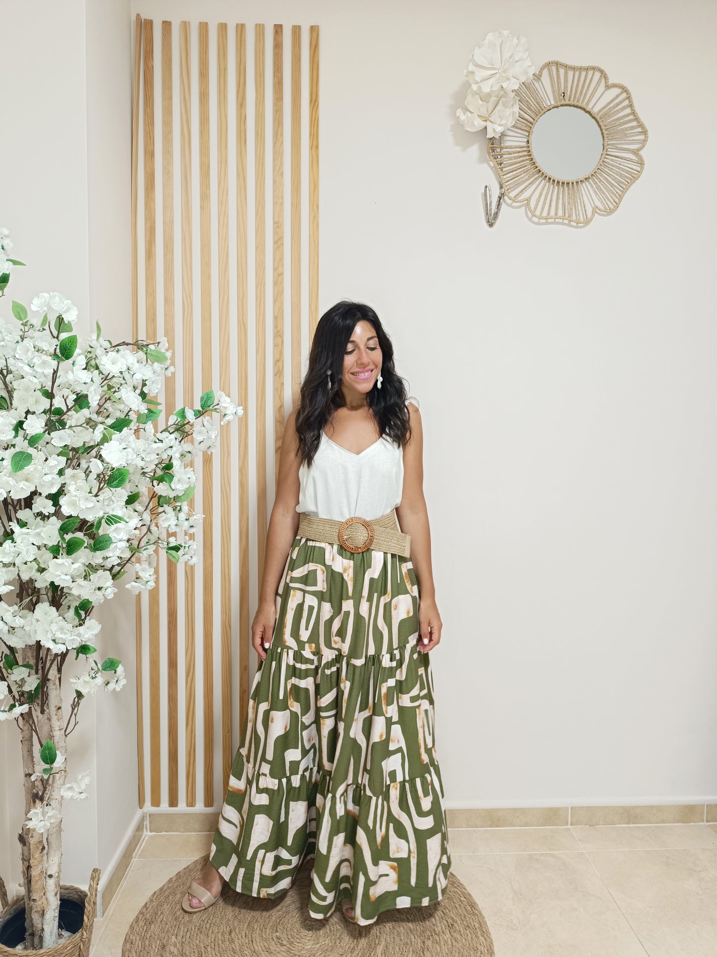 Falda Atenea verde kaki