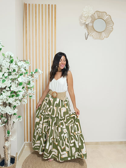 Falda Atenea verde kaki