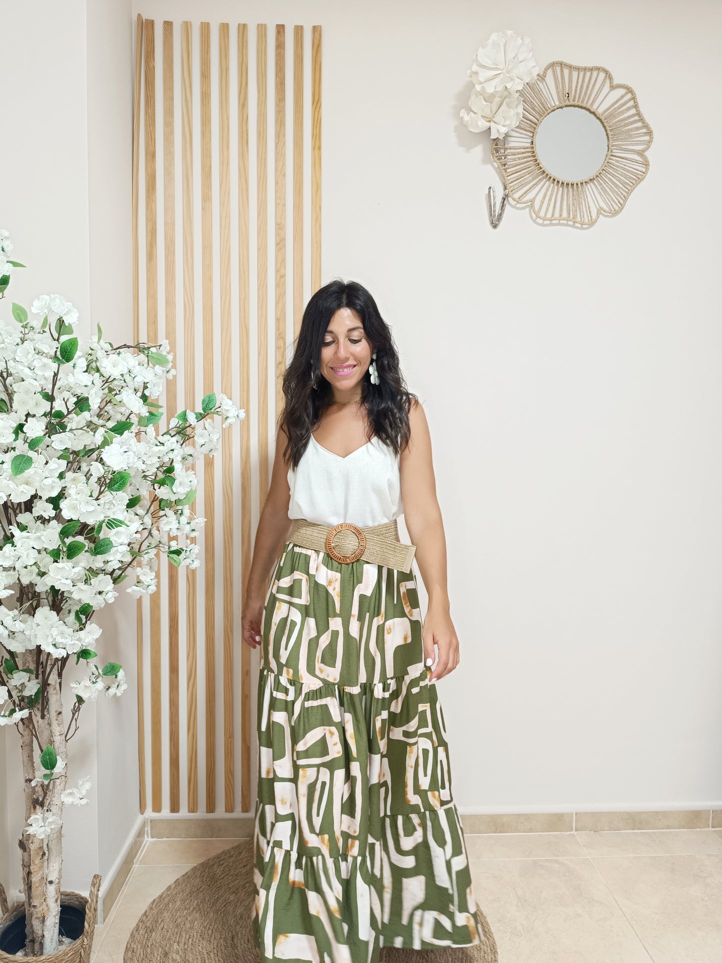 Falda Atenea verde kaki