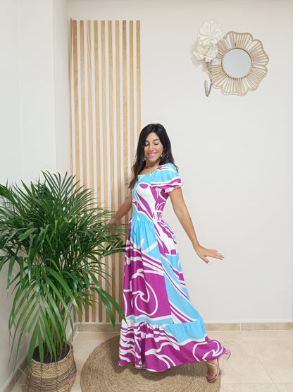 Vestido Maldivas buganvilla