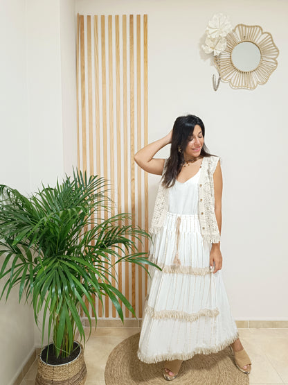 Falda Madeira blanco