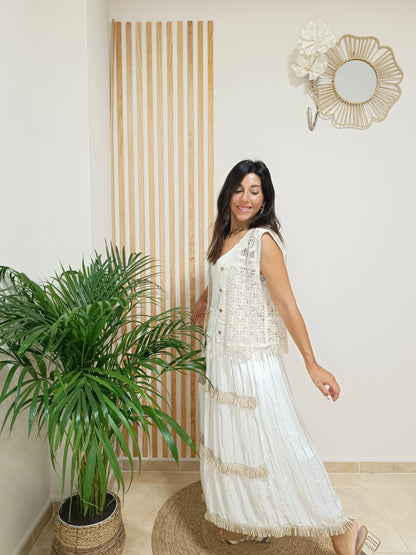 Falda Madeira blanco