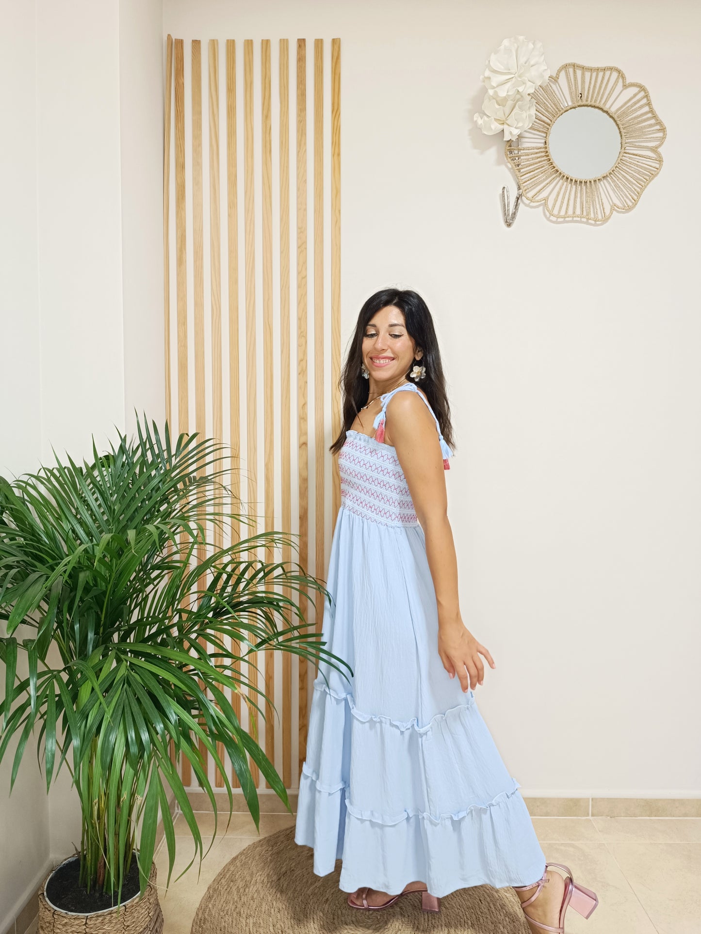 Vestido Bibiana azul pastel