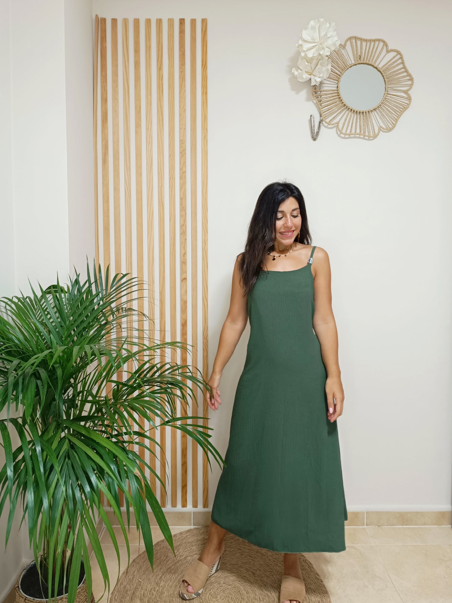 Vestido Nilo verde kaki