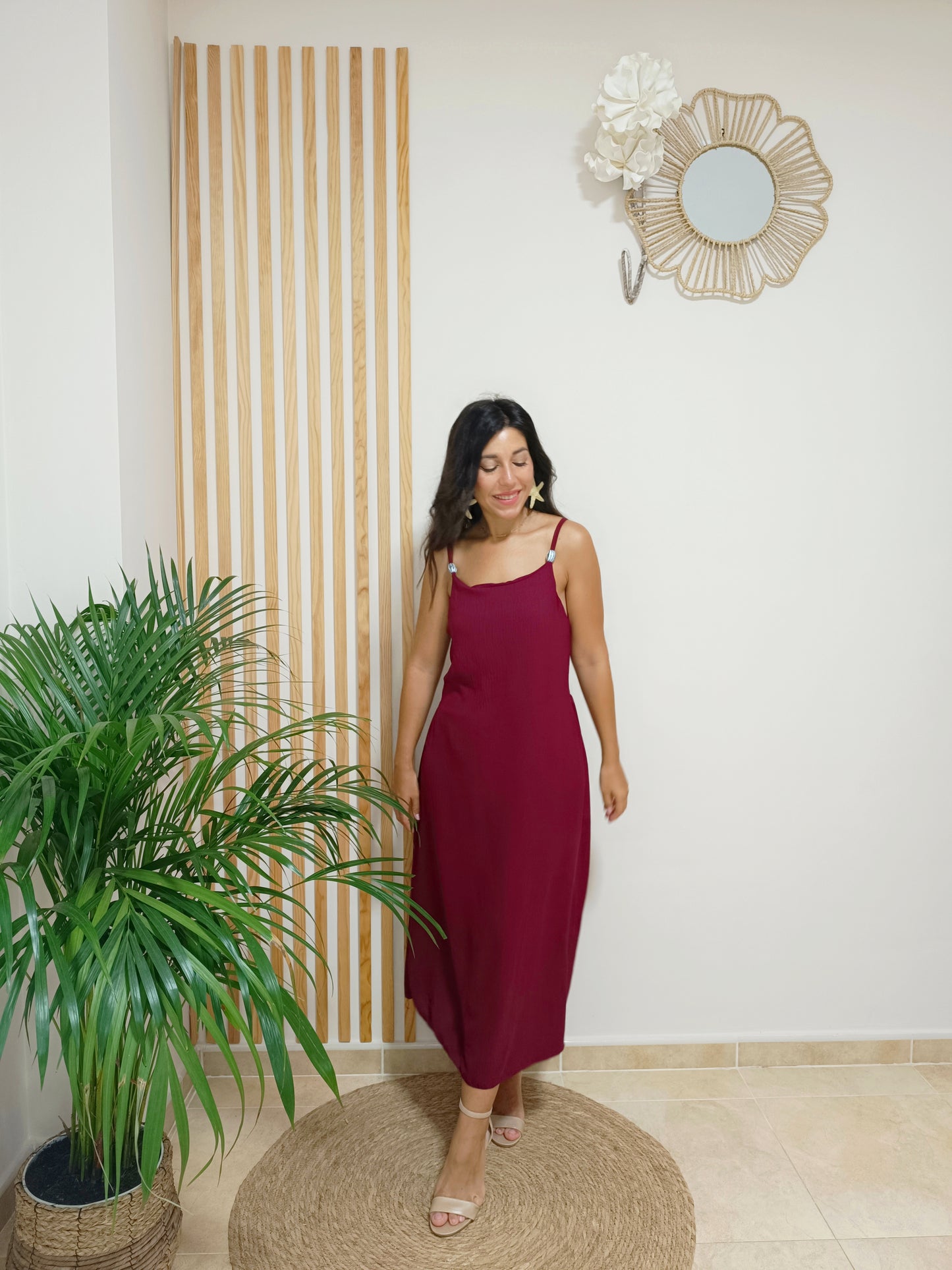 Vestido Nilo granate
