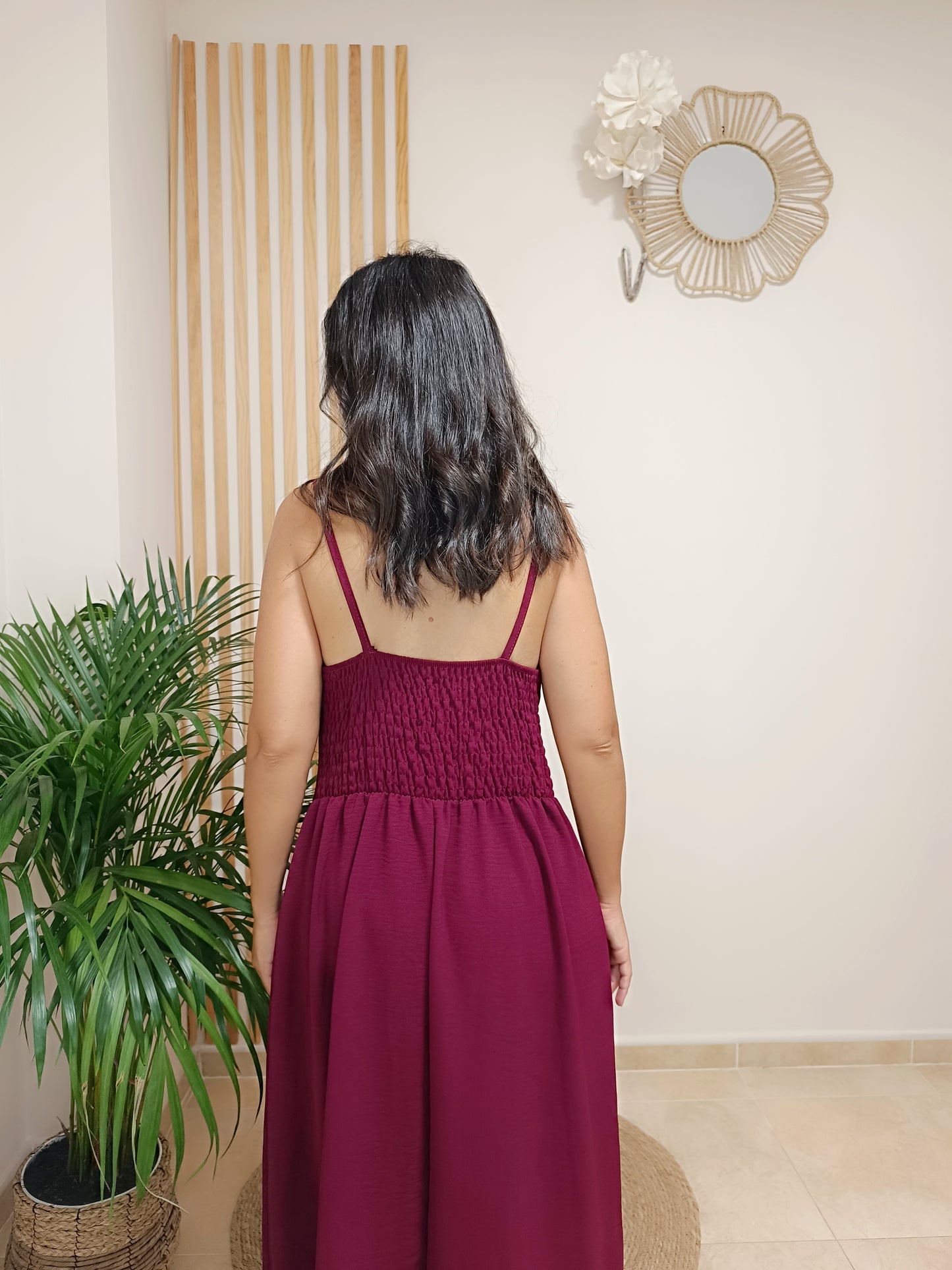 Vestido Nilo granate