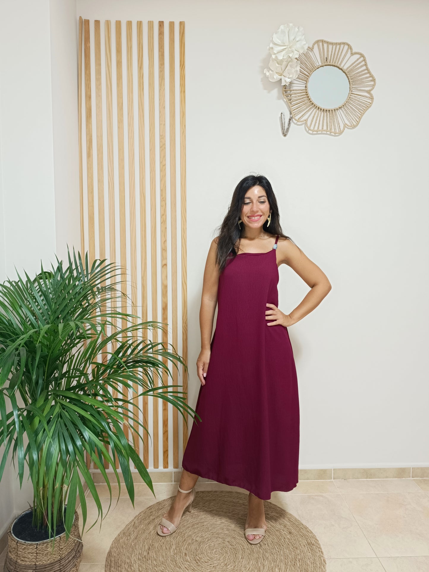 Vestido Nilo granate