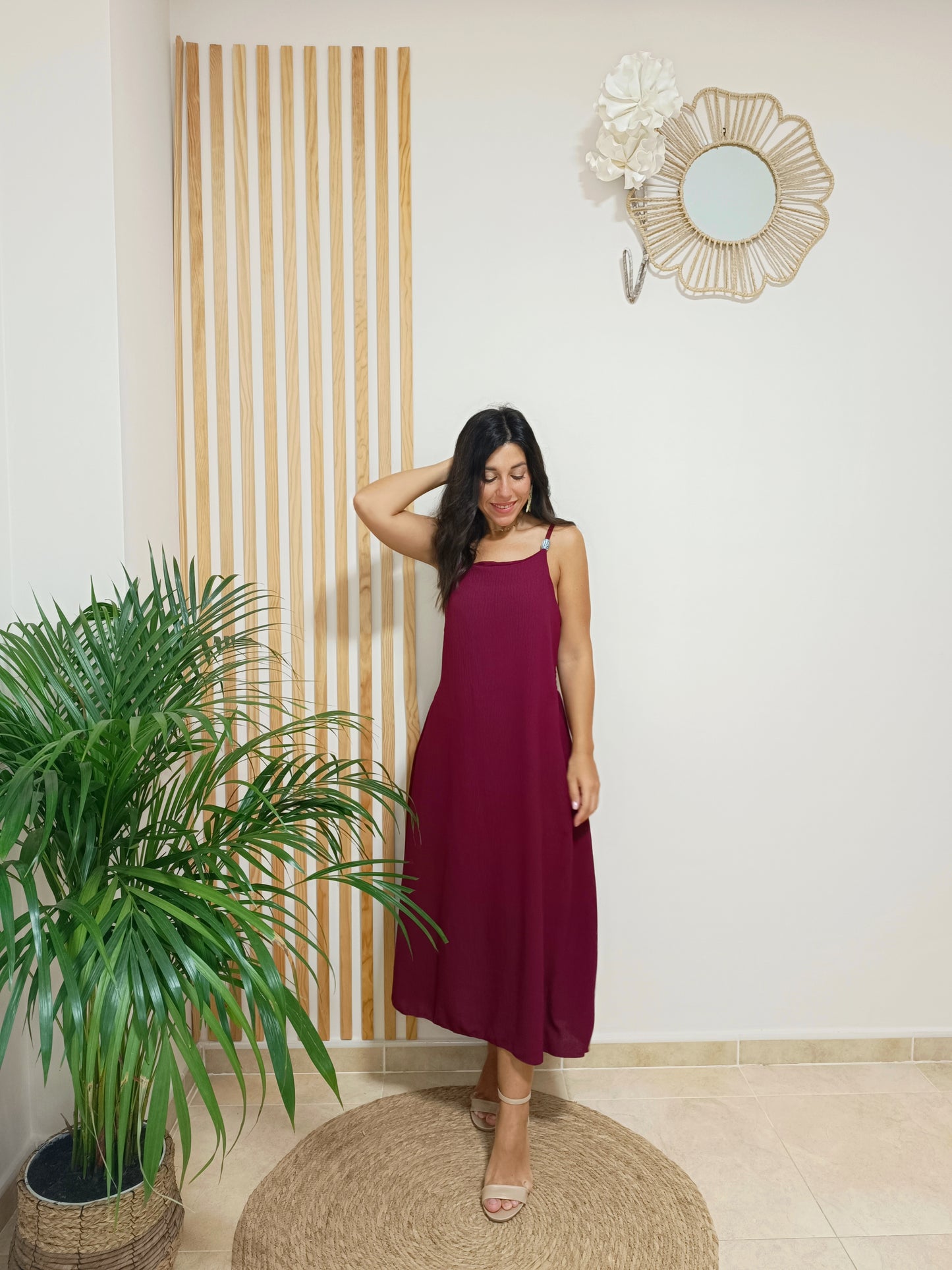 Vestido Nilo granate
