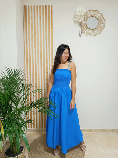 Vestido Victoria azul eléctrico