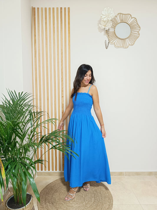 Vestido Victoria azul eléctrico