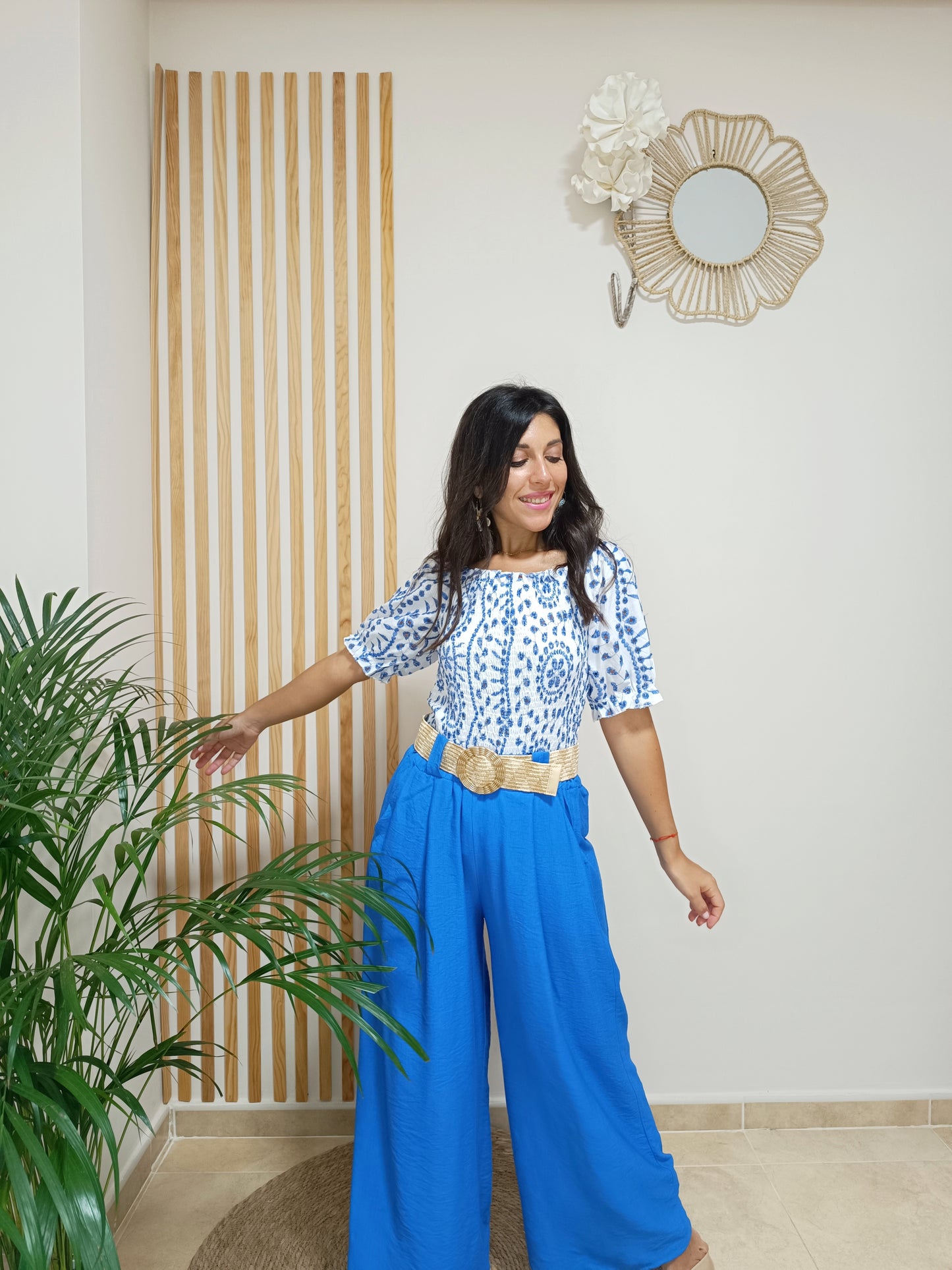 Pantalón Abba azul eléctrico