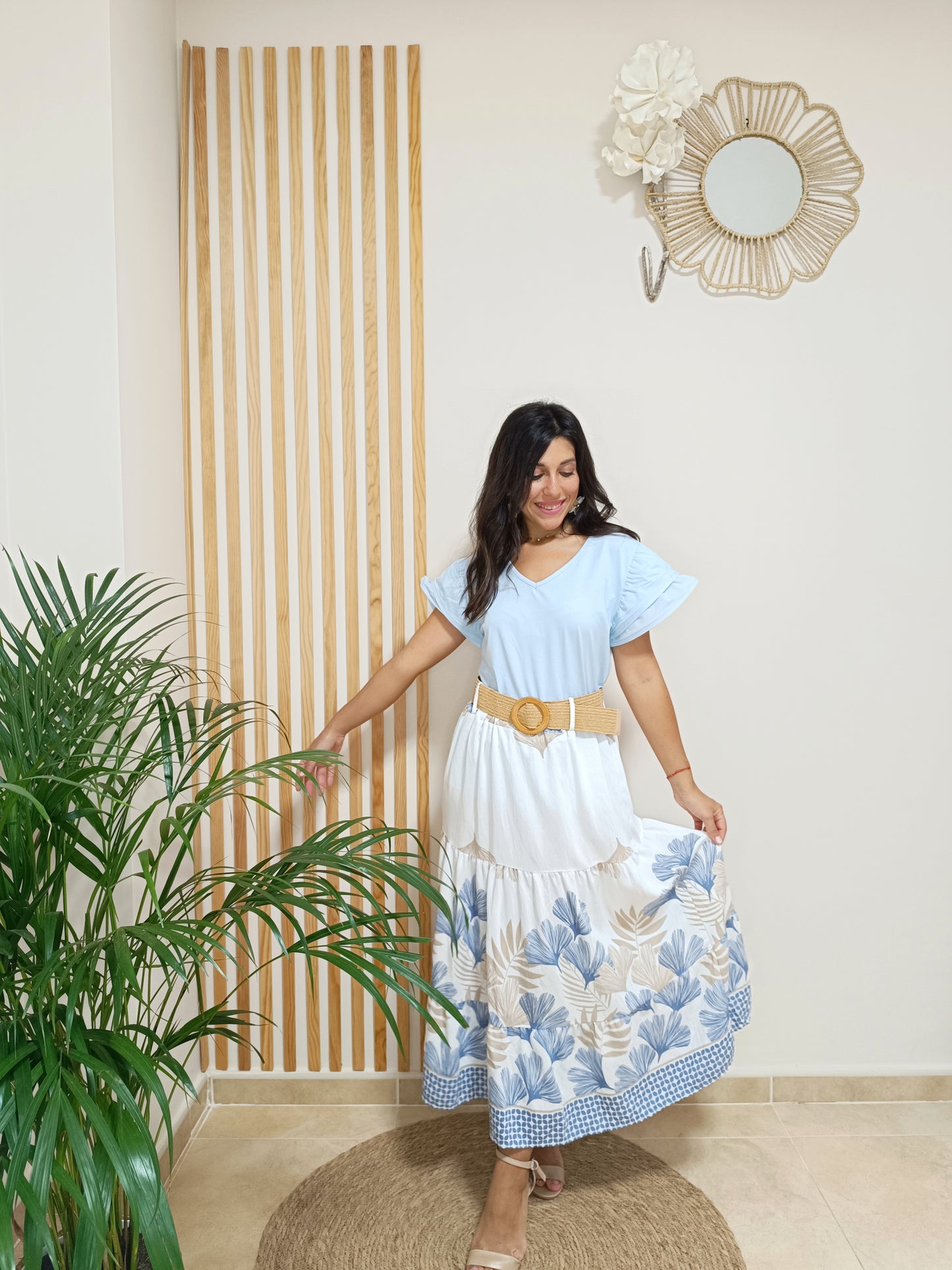 Falda Galilea azul