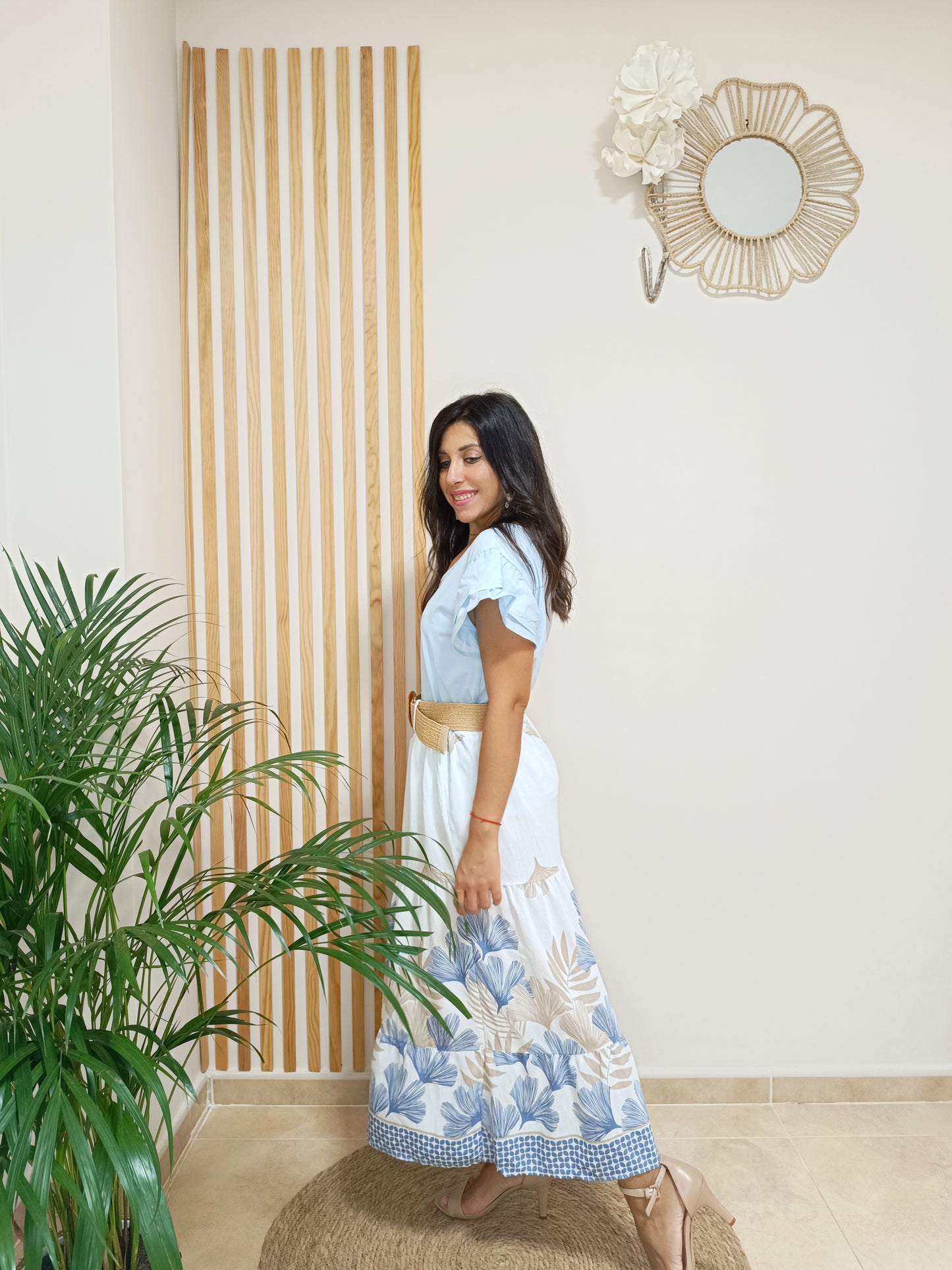 Falda Galilea azul