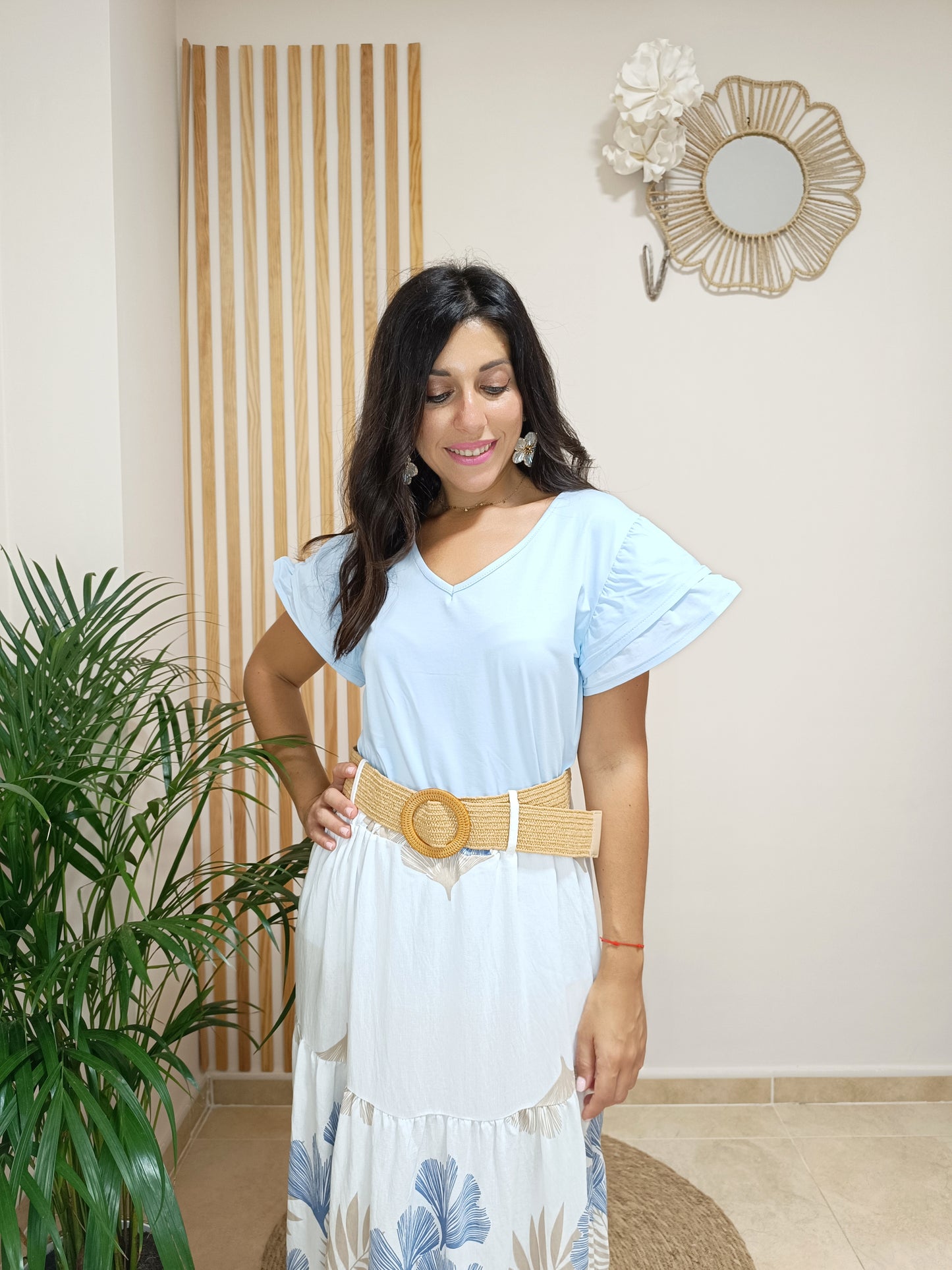 Falda Galilea azul