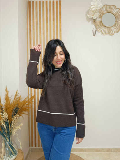 Jersey Básic marrón chocolate