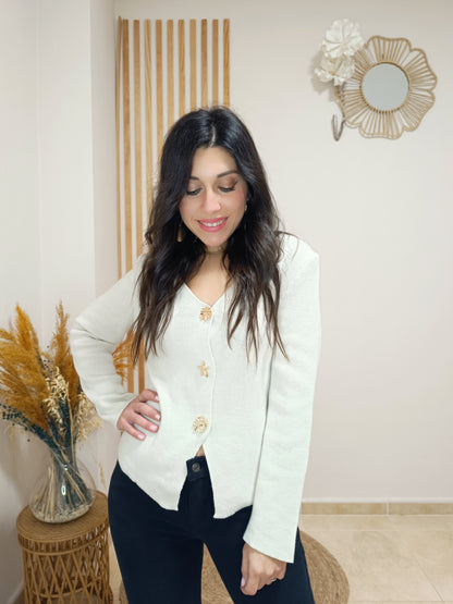 Top punto Ariel beige