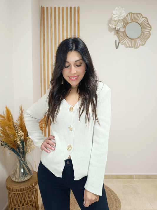 Top punto Ariel beige