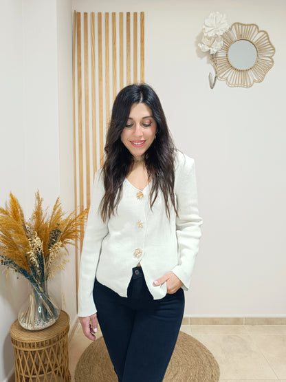 Top punto Ariel beige