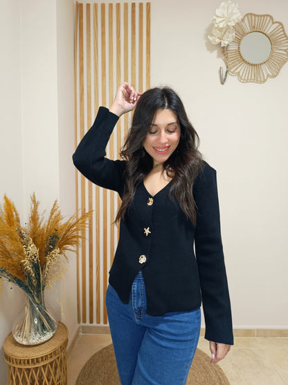 Top punto Ariel negro