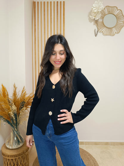 Top punto Ariel negro