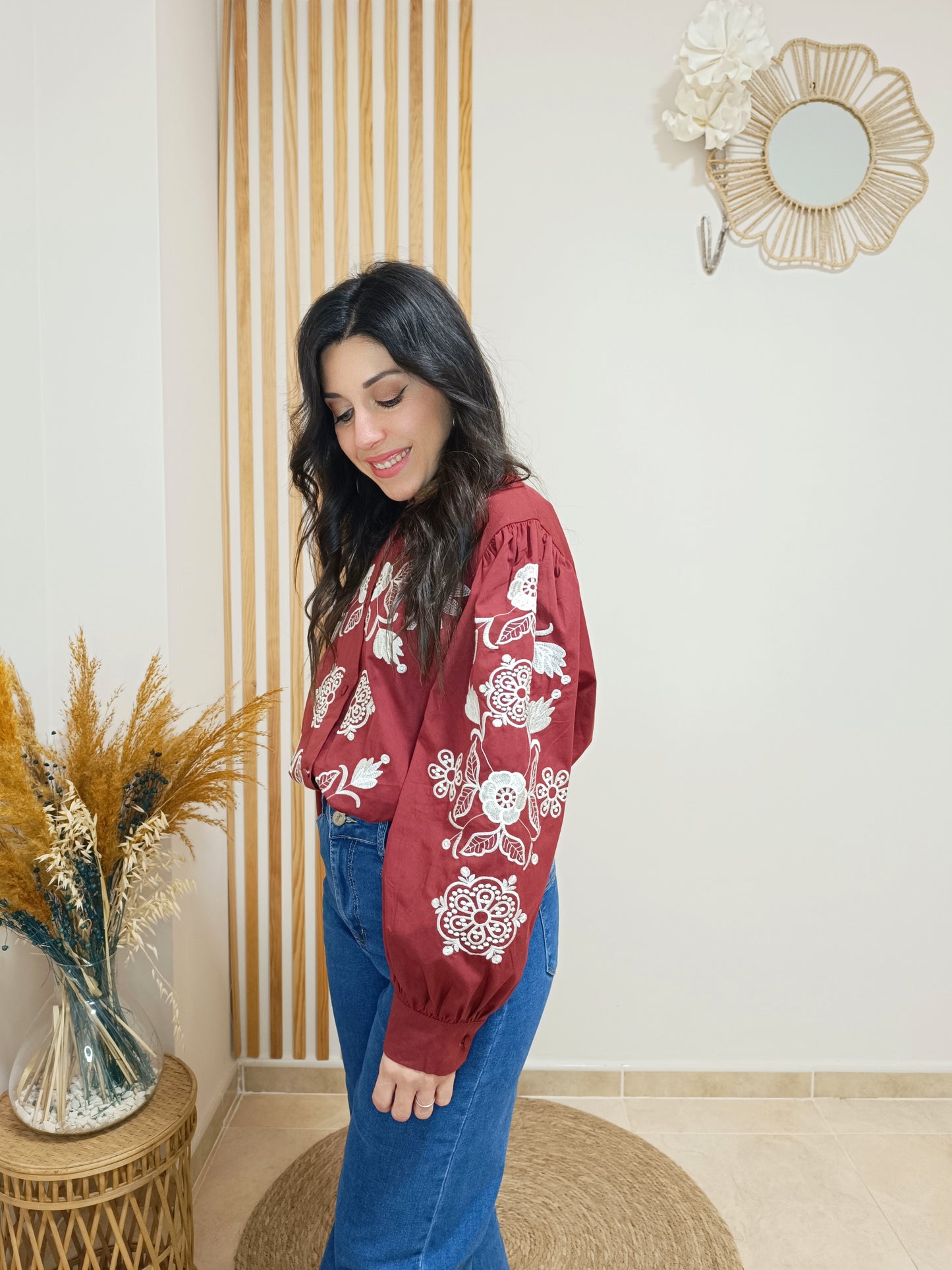 Camisa Eloísa granate