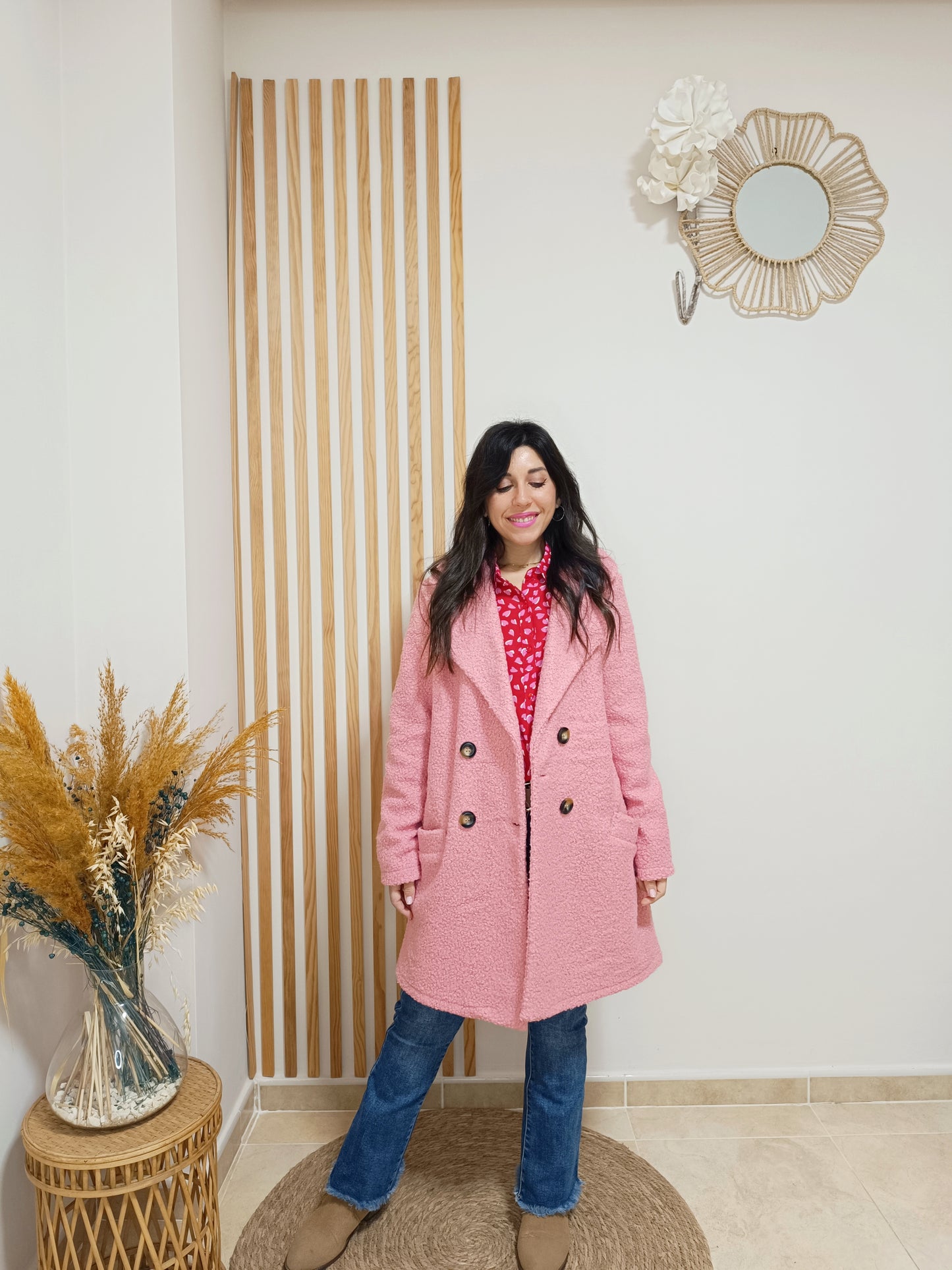 Abrigo Nube rosa