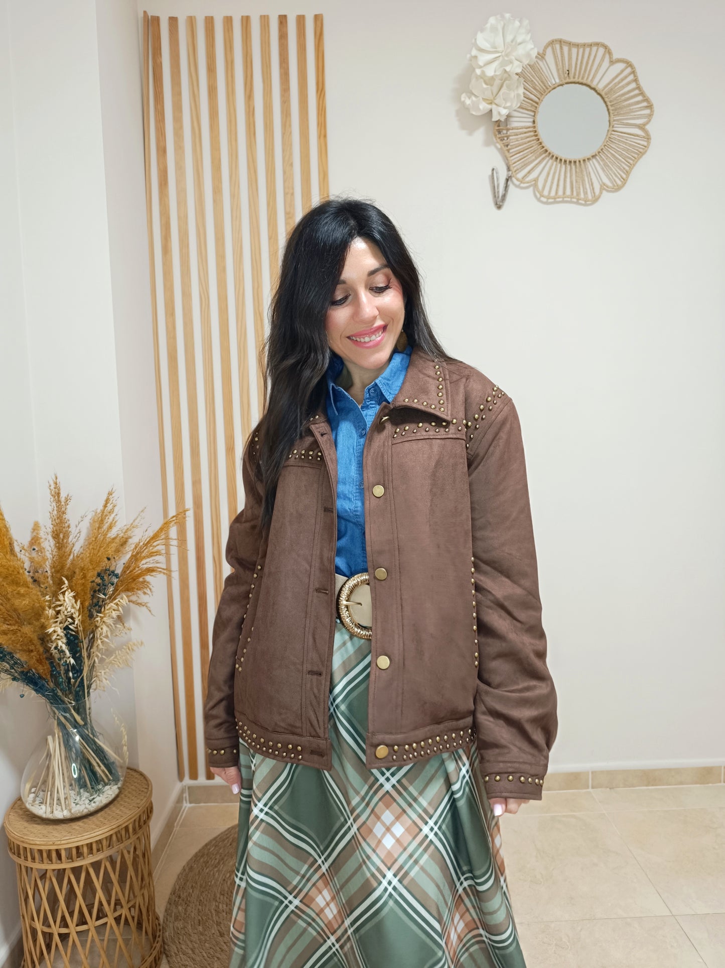 Chaqueta Dallas marrón chocolate