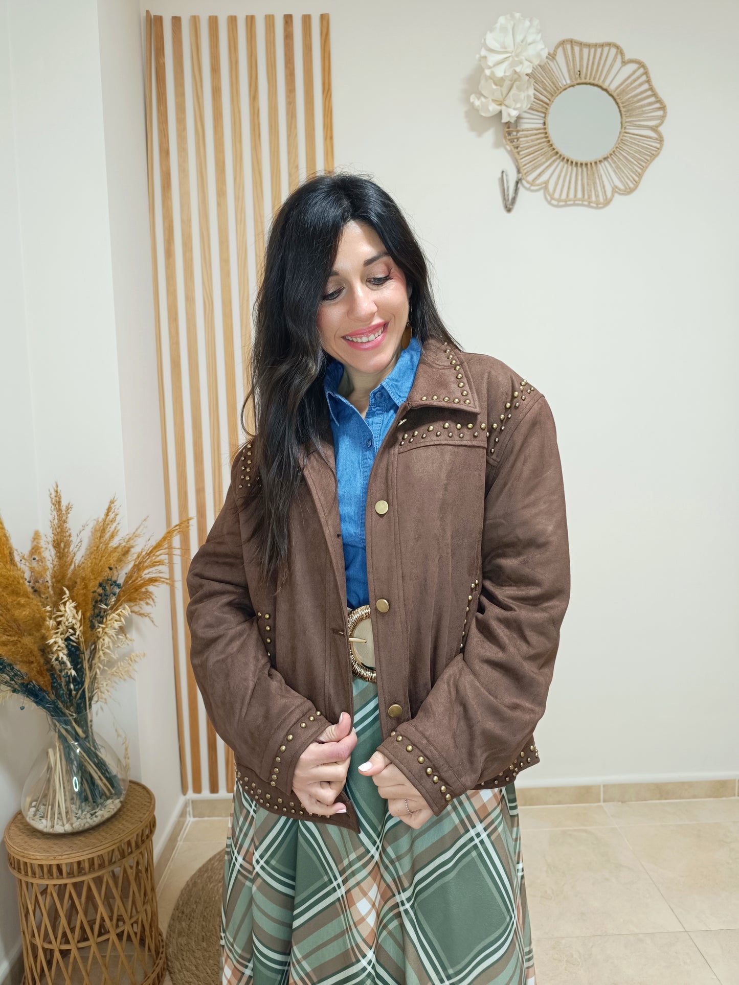 Chaqueta Dallas marrón chocolate