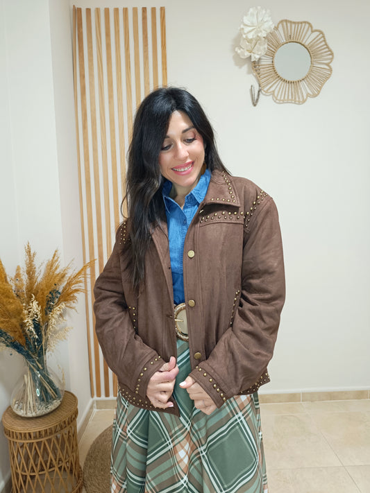 Chaqueta Dallas marrón chocolate