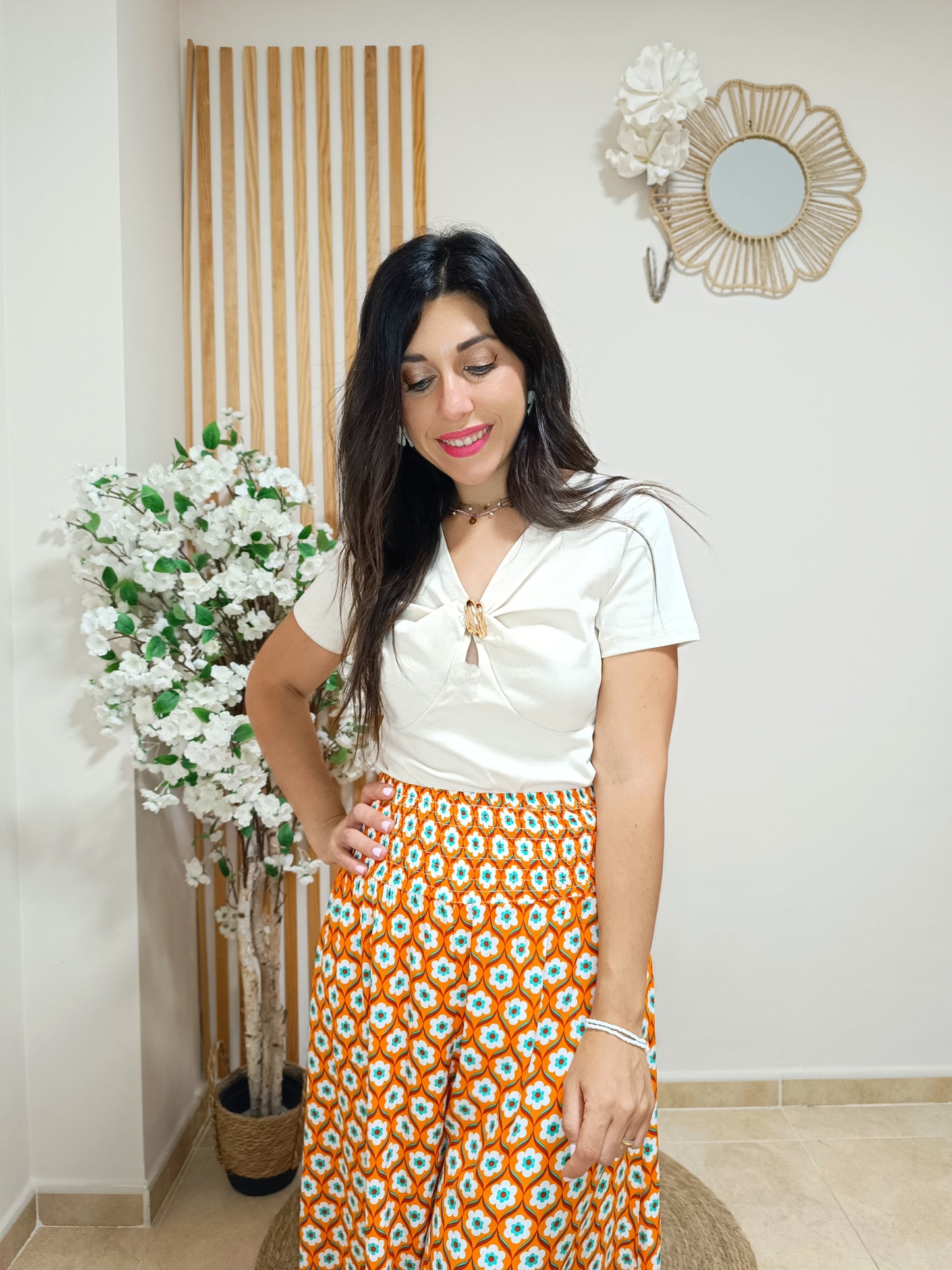 Camiseta Selene beige