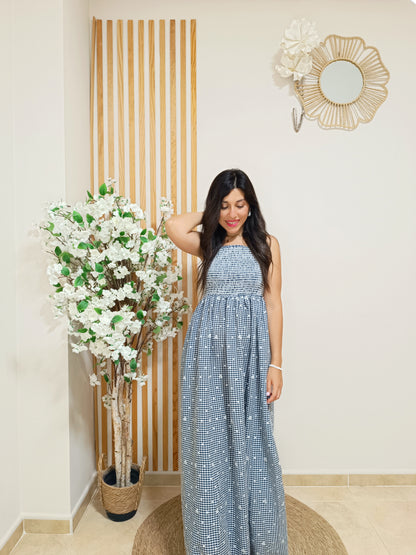Vestido Gaia azul marino
