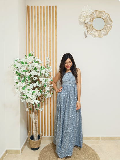 Vestido Gaia azul marino